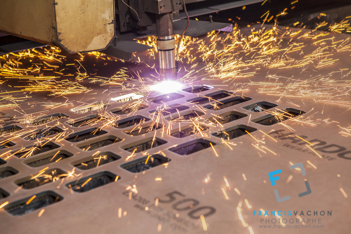 Commercial photography at a metal cutting manufacturing plant
